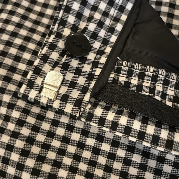 ZARA check pants front pockets elastic waist at back faux pockets at back size M - Picture 5 of 13